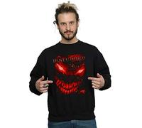 Absolute Cult Official Licensed Disturbed Splat Face Adults' Sweatshirt - Bold Graphic Print, Comfortable Fit UK - Machine Washable - Officially Licensed - Premium Quality