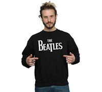 Absolute Cult Official Licensed Pink Floyd The Beatles Drop T Logo Men's Sweatshirt - Soft Fleece Crew Neck Sweatshirt, Front Graphic Print, Warm Jumper, Fan Gift,