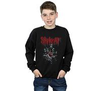 Absolute Cult Official Licensed Slipknot Shattered Glass Boys' Sweatshirt - Bold Band Graphic, Soft Fleece Interior, UK - Machine Washable - Officially Licensed - Premium Quality Black