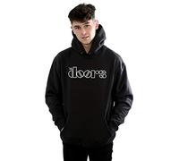 Absolute Cult Official Licensed The Doors Simple Logo Adults' Hoodie - Bold Graphic Print, Comfortable Fit UK - Machine Washable - Officially Licensed - Premium Quality - Unisex Black