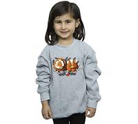 Absolute Cult Pets Girls Guinea Pig Pair Sweatshirt Sport Grey 9-11 Years
