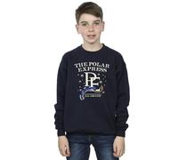 Absolute Cult Polar Express Boys All Aboard Sweatshirt Navy Blue 12-13 Years