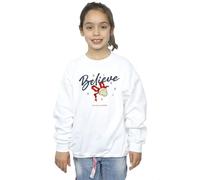 Absolute Cult Polar Express Girls Believe Bell Sweatshirt White 9-11 Years