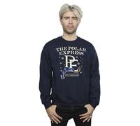 Absolute Cult Polar Express Men's All Aboard Sweatshirt Navy Blue Medium