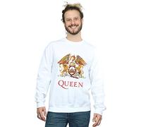 Absolute Cult Queen Men's Crest Logo Sweatshirt White Medium