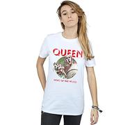 Absolute Cult Queen Women's News of The World Boyfriend Fit T-Shirt White Large