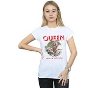 Absolute Cult Queen Women's News of The World T-Shirt White Medium