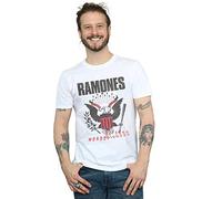 Absolute Cult Ramones Men's Mondo Bizarro Tour 92 T-Shirt White Large