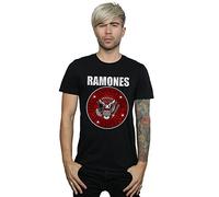 Absolute Cult Ramones Men's Red Fill Seal T-Shirt Black Large