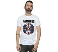 Absolute Cult Ramones Men's UK Seal T-Shirt White Large