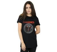 Absolute Cult Ramones Women's Vintage Seal Boyfriend Fit T-Shirt Black Small