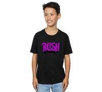 Absolute Cult Rush Boys Distressed Logo T-Shirt Black 12-13 Years