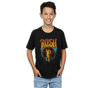 Absolute Cult Rush Boys Sunburst Star T-Shirt Black 12-13 Years