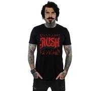 Absolute Cult Rush Men's Distressed Burst Logo T-Shirt Black Medium