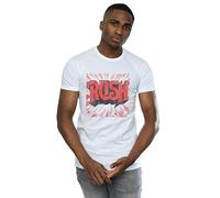 Absolute Cult Rush Men's Distressed Burst Logo T-Shirt White X-Large