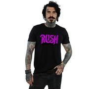 Absolute Cult Rush Men's Distressed Logo T-Shirt Black X-Large