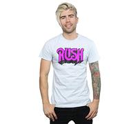 Absolute Cult Rush Men's Distressed Logo T-Shirt Sport Grey Large