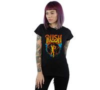 Absolute Cult Rush Women's Sunburst Star T-Shirt Black Large