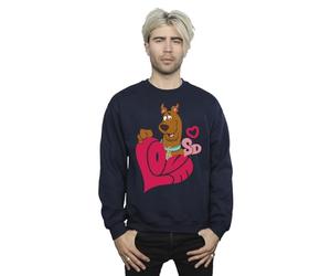 Absolute Cult Scooby Doo Men's Love Heart Sweatshirt Navy Blue XXXX-Large