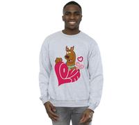 Absolute Cult Scooby Doo Men's Love Heart Sweatshirt Sport Grey XXXX-Large