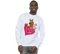 Absolute Cult Scooby Doo Men's Love Heart Sweatshirt White X-Large