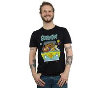 Absolute Cult Scooby Doo Men's Mystery Machine Group T-Shirt Black X-Large