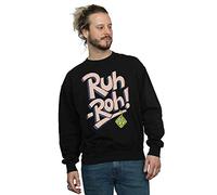 Absolute Cult Scooby Doo Men's Ruh-Roh Dog Tag Sweatshirt Black X-Large