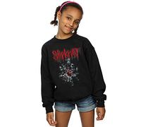 Absolute Cult Slipknot Girls Shattered Glass Sweatshirt Black 9-11 Years