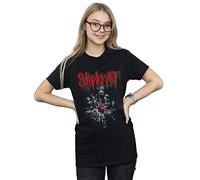 Absolute Cult Slipknot Women's Shattered Glass Boyfriend Fit T-Shirt Black Medium