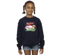 Absolute Cult Squishmallows Girls Holly Jolly Sweatshirt Navy Blue 12-13 Years