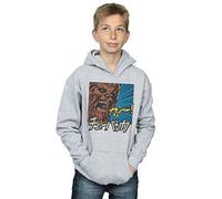 Absolute Cult Star Wars Boys Chewbacca Roar Pop Art Hoodie Sport Grey 5-6 Years