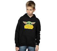 Absolute Cult Star Wars Boys The Mandalorian The Child And Logo Hoodie Black 5-6 Years