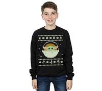 Absolute Cult Star Wars Boys The Mandalorian The Child Christmas Sweatshirt Black 12-13 years