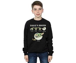 Absolute Cult Star Wars Boys The Mandalorian The Child Christmas Sweatshirt Black 5-6 Years