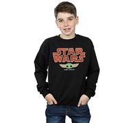 Absolute Cult Star Wars Boys The Mandalorian The Child Sunset Sweatshirt Black 9-11 Years