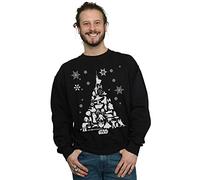 Absolute Cult Star Wars Men's Christmas Tree Sweatshirt Black Medium