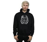 Absolute Cult Star Wars Men's Stormtrooper Scribble Helmet Hoodie Black XX-Large