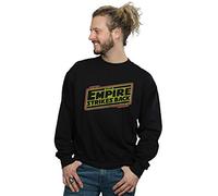 Absolute Cult Star Wars Men's The Empire Strikes Back Logo Sweatshirt Black XXX-Large