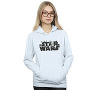 Absolute Cult Star Wars Women's Minimalist Logo Hoodie Heather Grey XX-Large