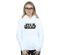 Absolute Cult Star Wars Women's Minimalist Logo Hoodie White Medium