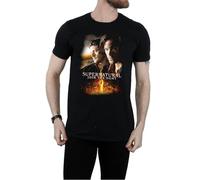 Absolute Cult Supernatural Men's Flaming Poster T-Shirt XXX-Large Black