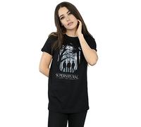 Absolute Cult Supernatural Women's Group Outline Boyfriend Fit T-Shirt XXX-Large Black