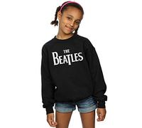 Absolute Cult The Beatles Girls Drop T Logo Sweatshirt Black 12-13 Years