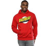 Absolute Cult The Big Bang Theory Men's Sheldon Bazinga Hoodie Red Medium