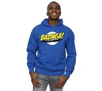 Absolute Cult The Big Bang Theory Men's Sheldon Bazinga Hoodie Royal Blue Medium