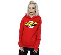 Absolute Cult The Big Bang Theory Women's Sheldon Bazinga Hoodie Red Small