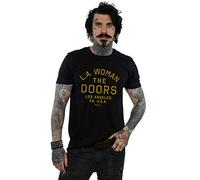 Absolute Cult The Doors Men's LA Woman Text T-Shirt Black XXX-Large