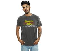 Absolute Cult The Doors Men's Riders On The Storm Sunrise Washed T-Shirt Charcoal Small