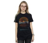Absolute Cult The Doors Women's Desert Daybreak Boyfriend Fit T-Shirt Black Large
