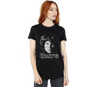Absolute Cult The Doors Women's Jim Morrison Shadow Boyfriend Fit T-Shirt Black Medium